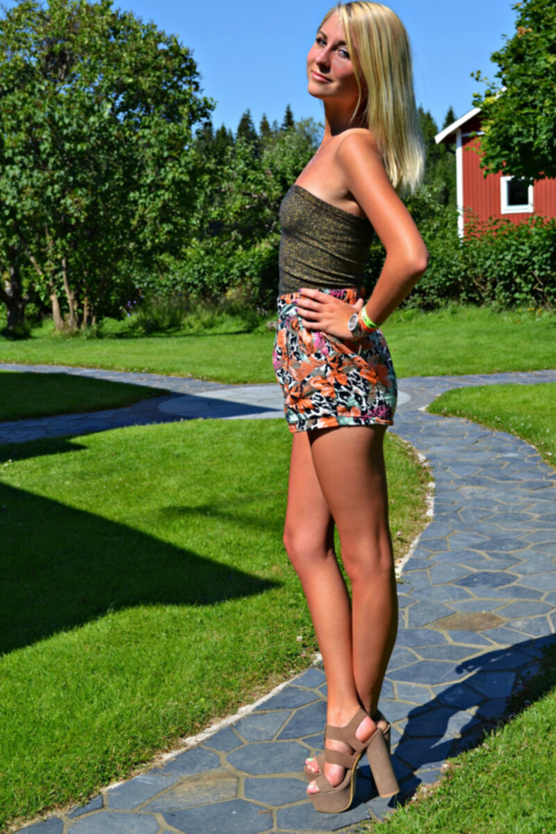 Outfit mönstrade shorts Outfit mönstrade shorts